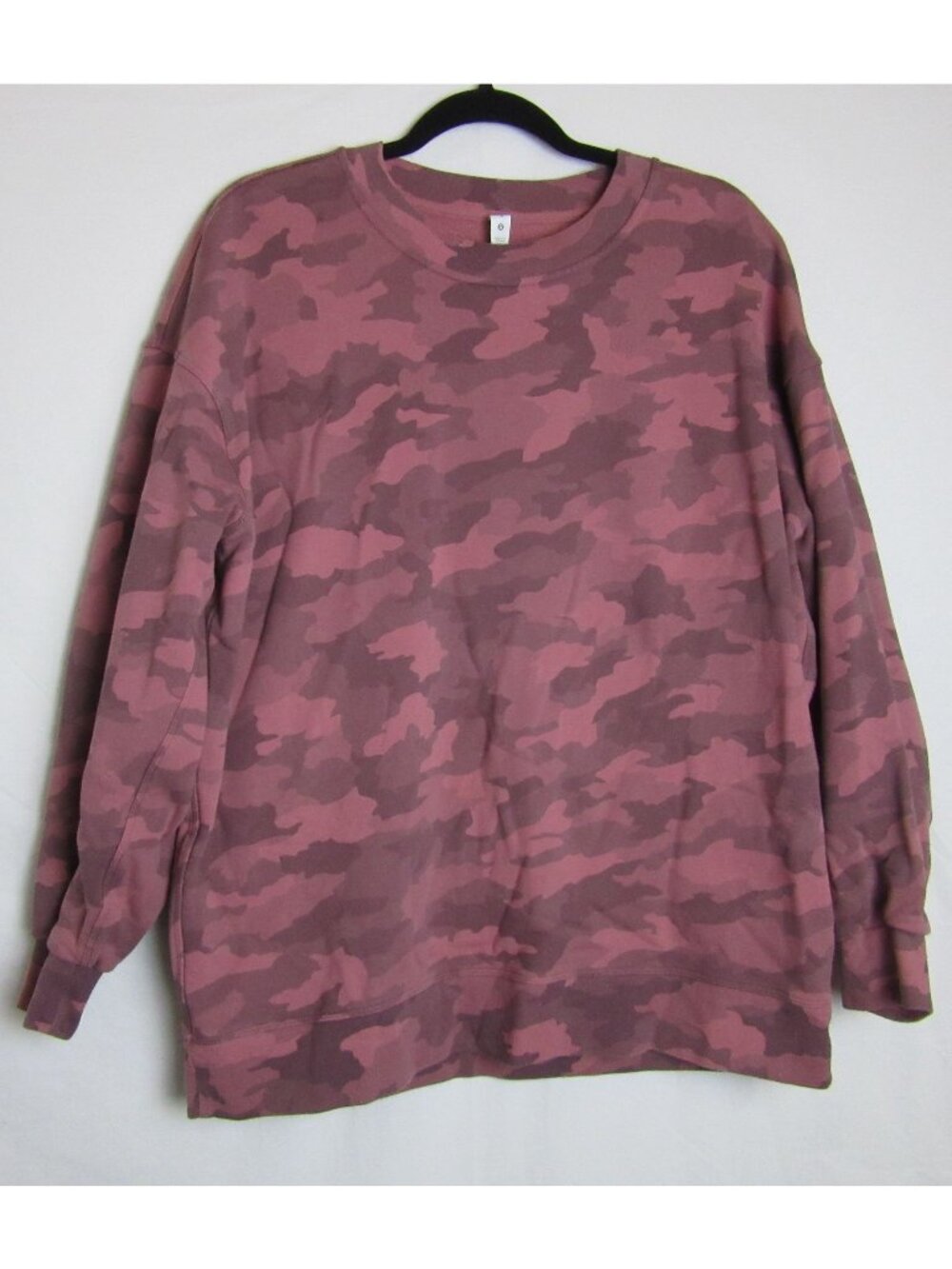 Lululemon Perfectly Oversized Crew Camo Brier Rose Red Womens 10 Activewear